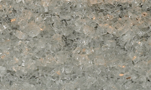 NexFire Crushed Glass, Clear Frost, approx. 1 sq. ft.