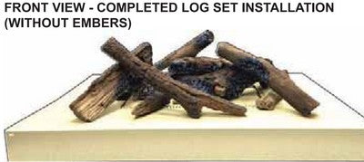 Empire Log Set, Multi-sided, 12-pc., 24-in., with Floor, Ceramic Fiber, Campfire