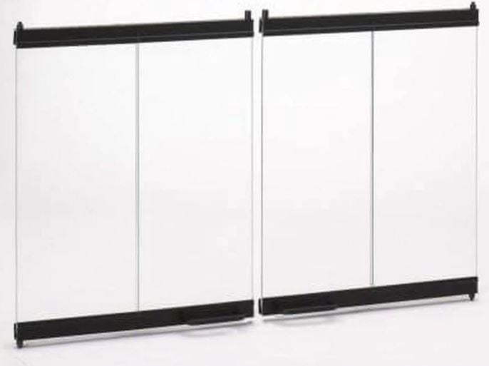 Majestic Original 42" bi-fold glass doors with black trim