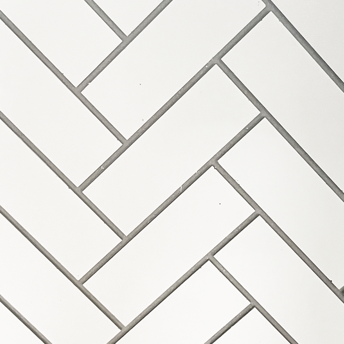 Empire Blackburn 36” Herringbone Brick Set White