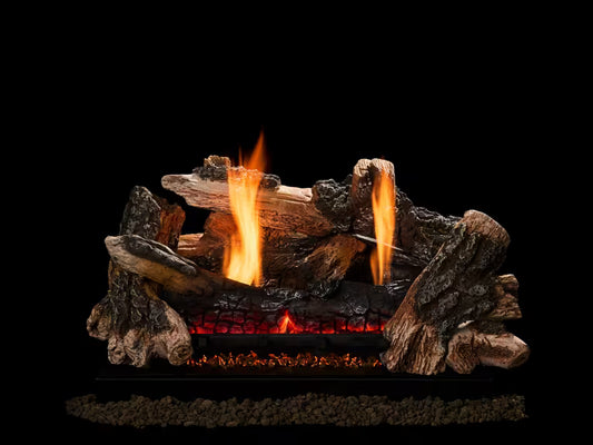 Monesson Charisma 30" Burncrete Hybrid 8 pc Log Set for use with Glow Getter