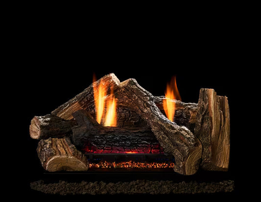 Monesson Dynamo 24" Burncrete Hybrid 7 pc Log Set for use with Glow Getter
