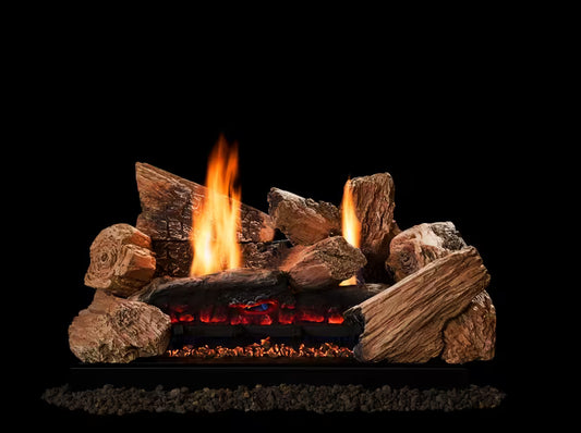 Monesson Moxie 18" Burncrete Hybrid 8 pc Log Set for use with Glow Getter 18" burner
