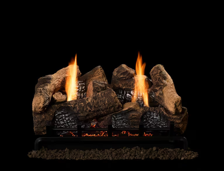 Monesson 18" 7pc Berkley Oak fiber ceramic log set for Natural Blaze VF 18" burner