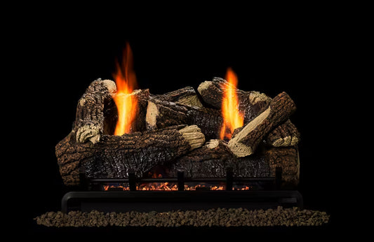 Monesson 18" 7pc Highland Oak Refractory log set for Natural Blaze VF 18" Burner