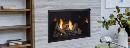 Monesson 32" Attribute Universal Circulating Vent Free Firebox with Radiant Face and Multitonal Brown Reversible Interior Fiber Panels