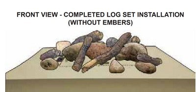 NexFire Mixed Logs and Stones, Embers & Fireplace Floor