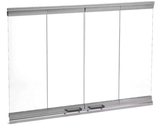 Majestic Original 42"bi-fold glass doors with stainless steel trim
