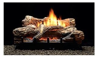Empire 24"Flint Hill Fiber Ceramic Gas Log Set. Vent Free