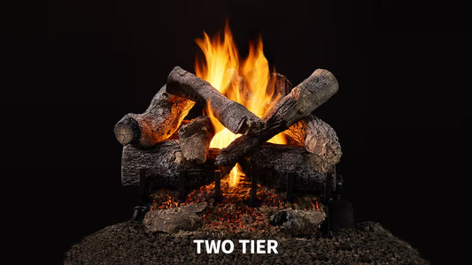 HHT 30" Grand Oaks Vented Log Set with 2 Tier Burner