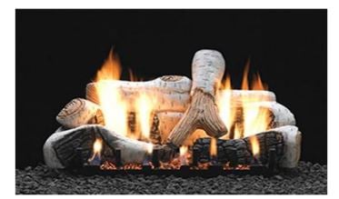 Empire 18" Birch Ceramic Fiber Gas Log Set