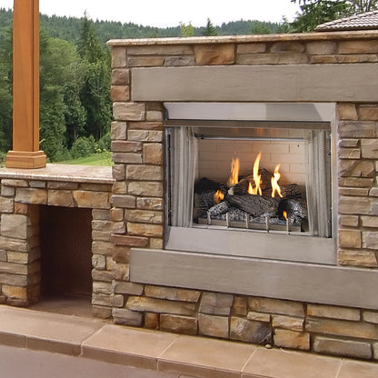Empire Outdoor 36" Stainless Steel Vent Free Firebox with Flush Front, Refractory Liner