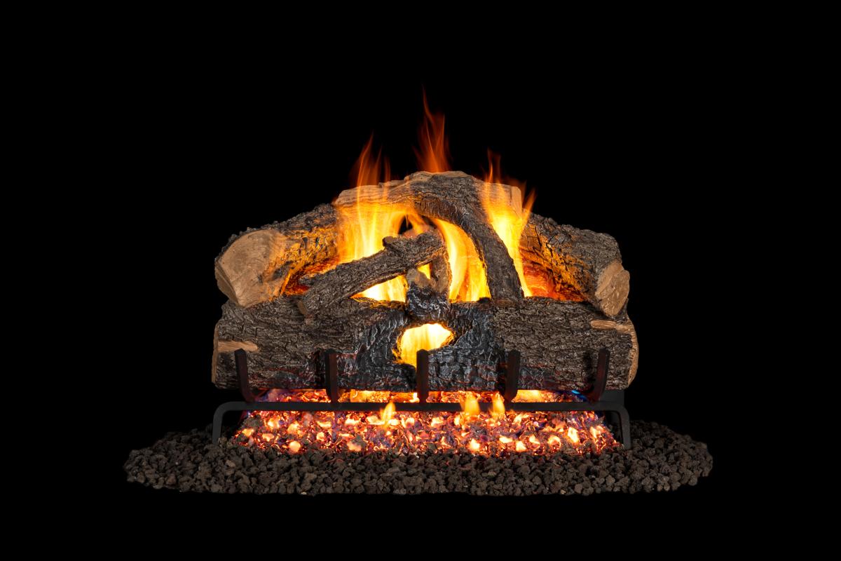 Peterson 30" Charred Evergreen Oak Vented Gas Logs