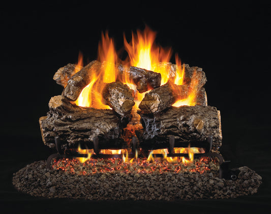 Peterson 24" Standard Burnt Rustic Oak Vented Gas Logs
