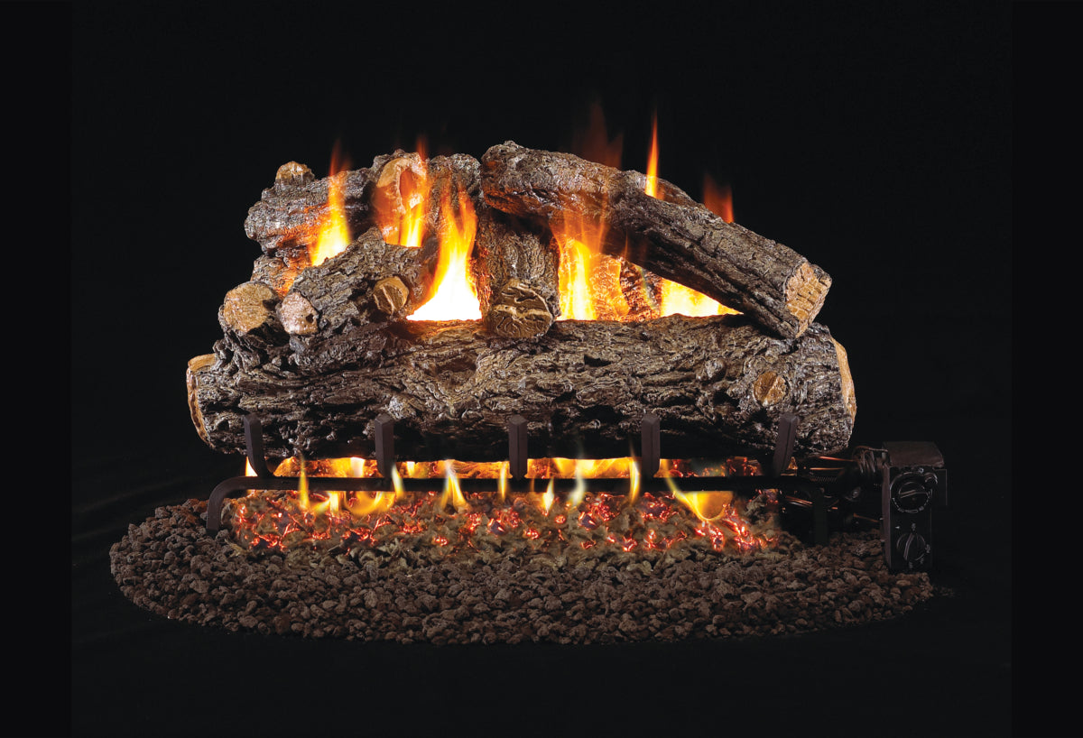 Peterson 18" Standard Rustic Oak Vented Gas Log Set