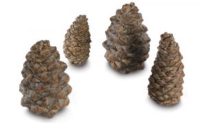 Peterson 4 ASSORTED SIZES DESIGNER PINE CONES