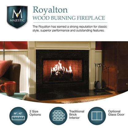 Majestic 36" Royalton Radiant Wood Burning Fireplace