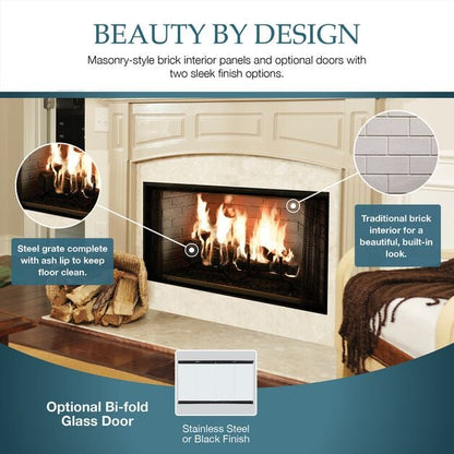 Majestic 36" Royalton Radiant Wood Burning Fireplace