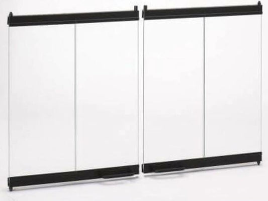 Majestic Original 42" bi-fold glass doors with black trim