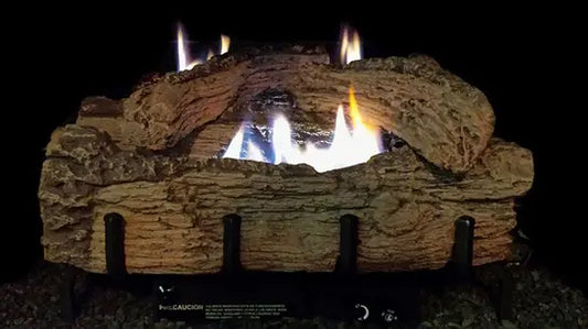 Everwarm Palmetto Oak 30” 7 Piece Refractory Vent Free Gas Log Set