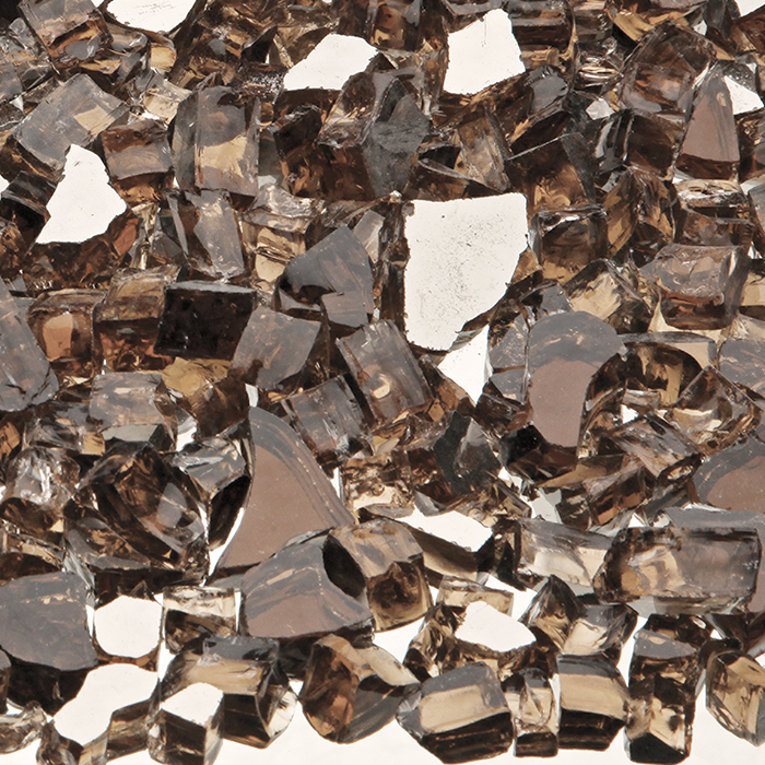 NexFire Crushed Glass, Bronze Reflective, approx. 1 sq. ft.
