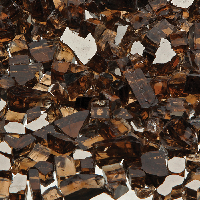 NexFire Crushed Glass, Copper Reflective, approx. 1 sq. ft.