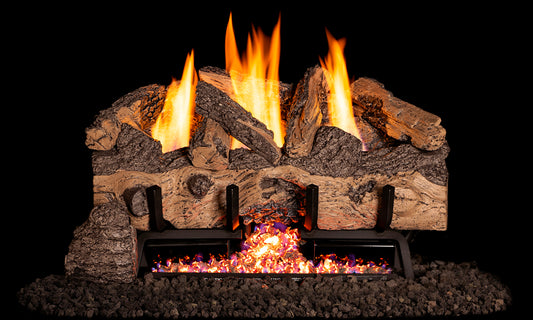 Peterson G10c Series 24" Charred Gnarled Split Vent Free Gas Log Set