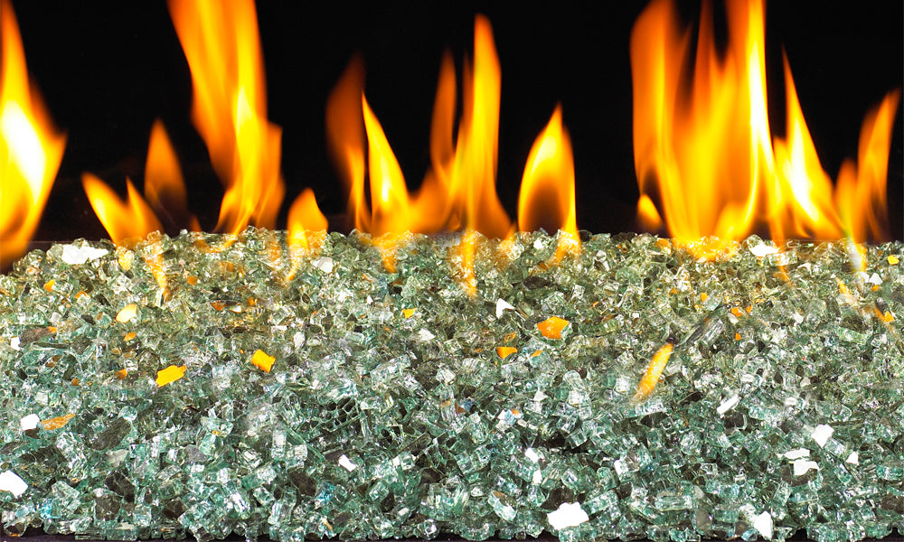 Petersonc  30" Vent Free Reflective Fireglass Set