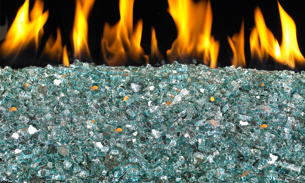 Petersonc  30" Vent Free Reflective Fireglass Set